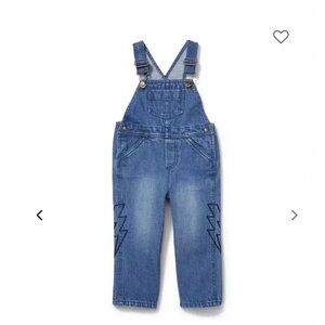 Janie and Jack  Kids Blue Denim Overalls 7